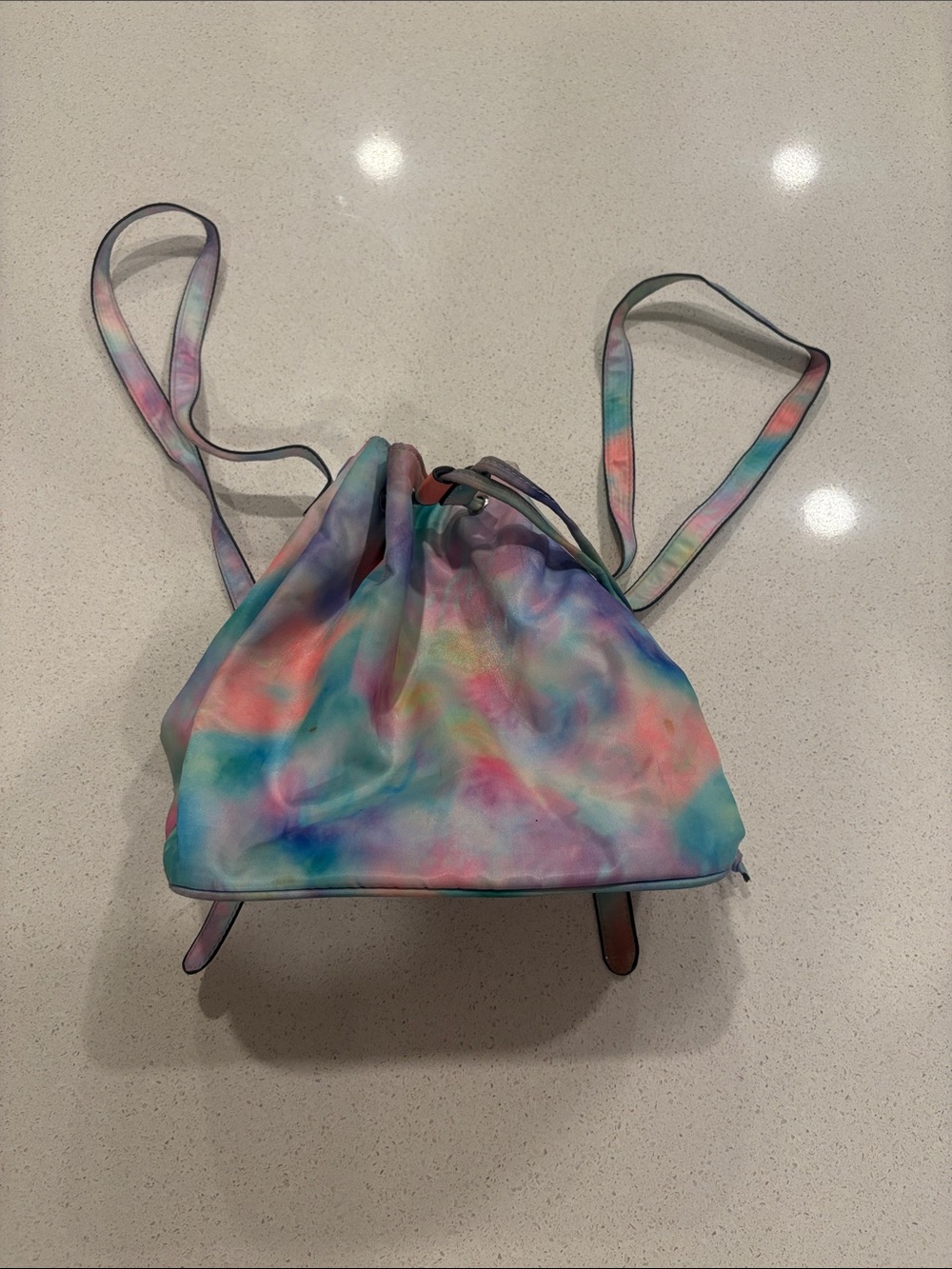 Tie-Dye Pastel Drawstring Backpack